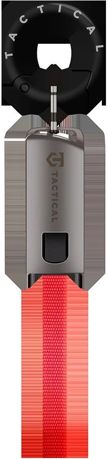 Kabllo data Tactical OODA LOOP USB-C në USB-C 15 cm 60 W me varëse çelësash/karabinë, e kuqe