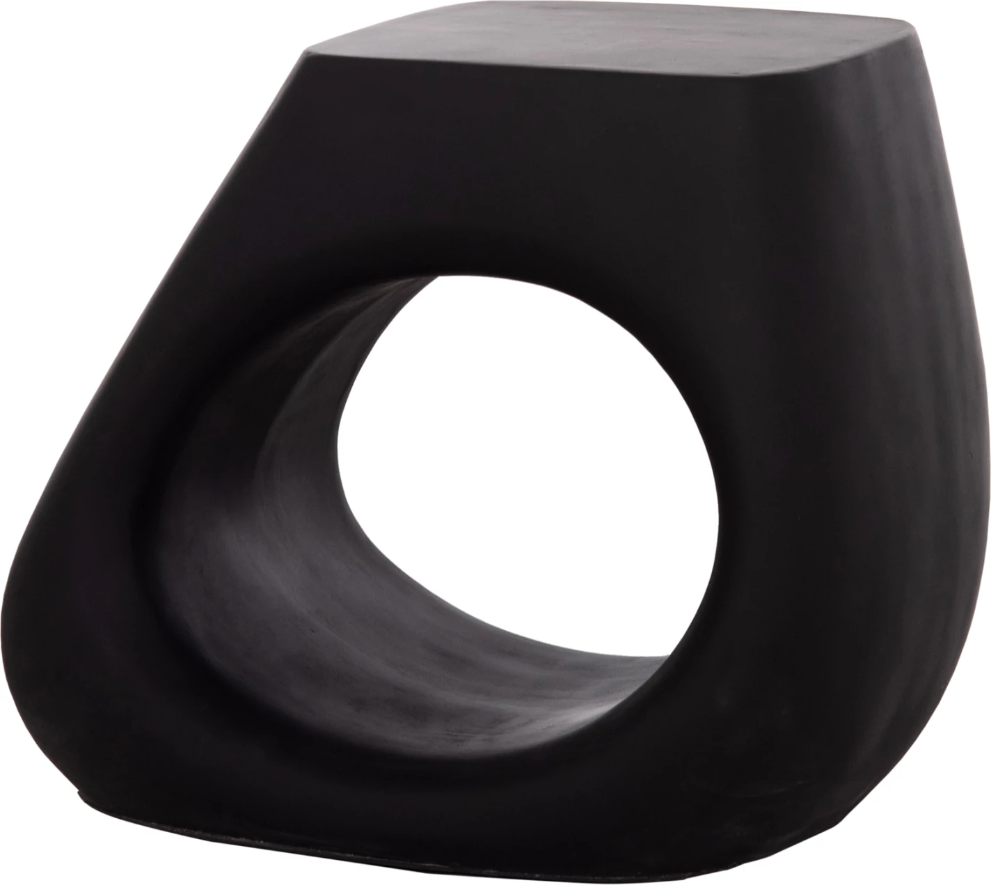Karrige lounge LANS, fibër-cement, e zezë, 58x28x45.5cm