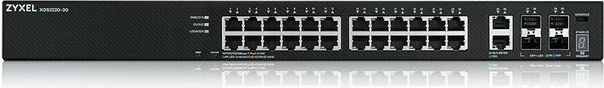 Switch Zyxel XGS2220-30, i menaxhuar, L3, Gigabit Ethernet, montim në rack