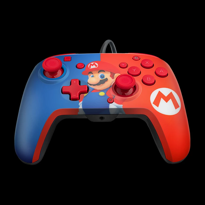 Kontrollor për Nintendo Switch PDP Faceoff Deluxe + Audio, kabllo USB 3 m, Mario, kuq/blu
