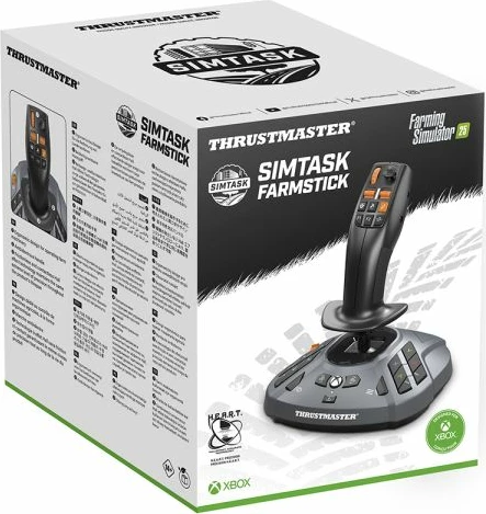 Joystick simulimi Thrustmaster SimTask FarmStick për Xbox/PC, 3 akse, 33 butona të programueshëm, levë throttle, gri/zi