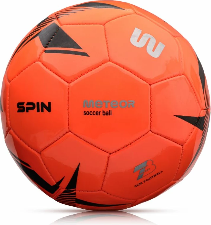 Top futbolli Meteor, portokalli [Madhësia: Standarde]