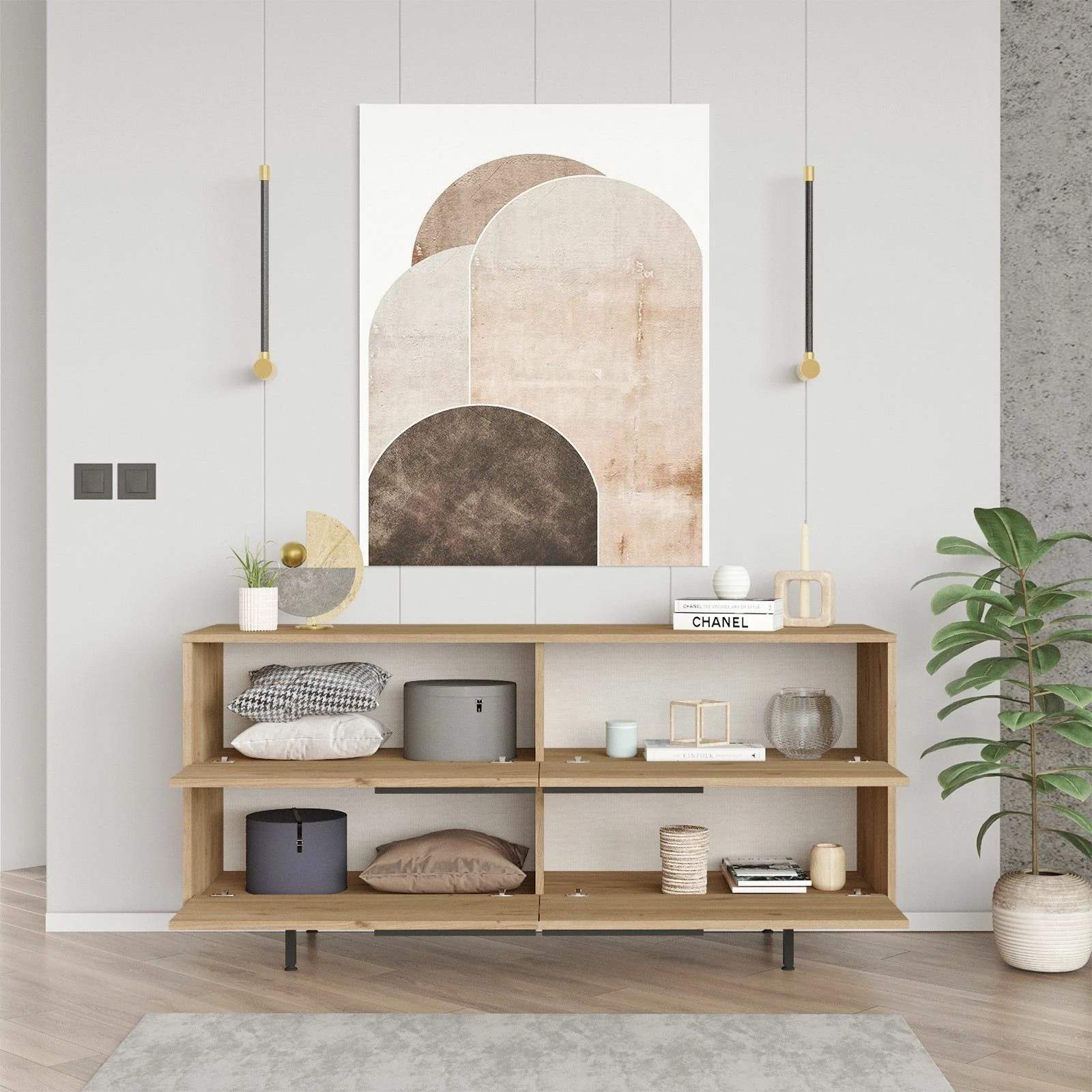 Konsol Hanah Home, On3-S, ngjyrë arre