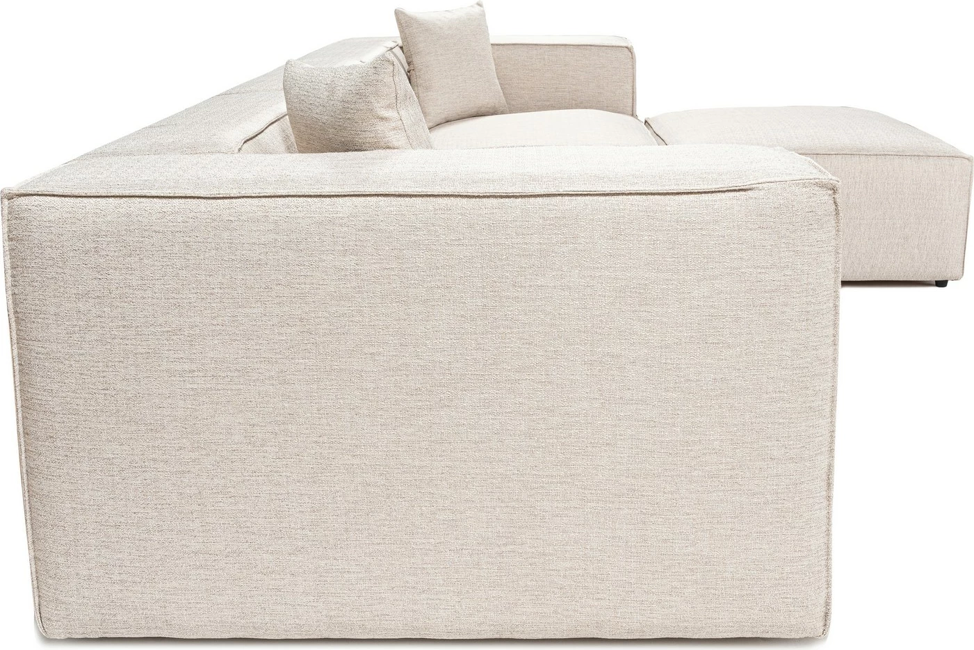 Këndare Lora, ngjyrë kafe e çelët, me pouffe, 4 pjesë