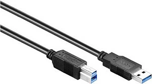 Kabllo USB 3.0 GoodConnections A në B, 1.8m, e zezë