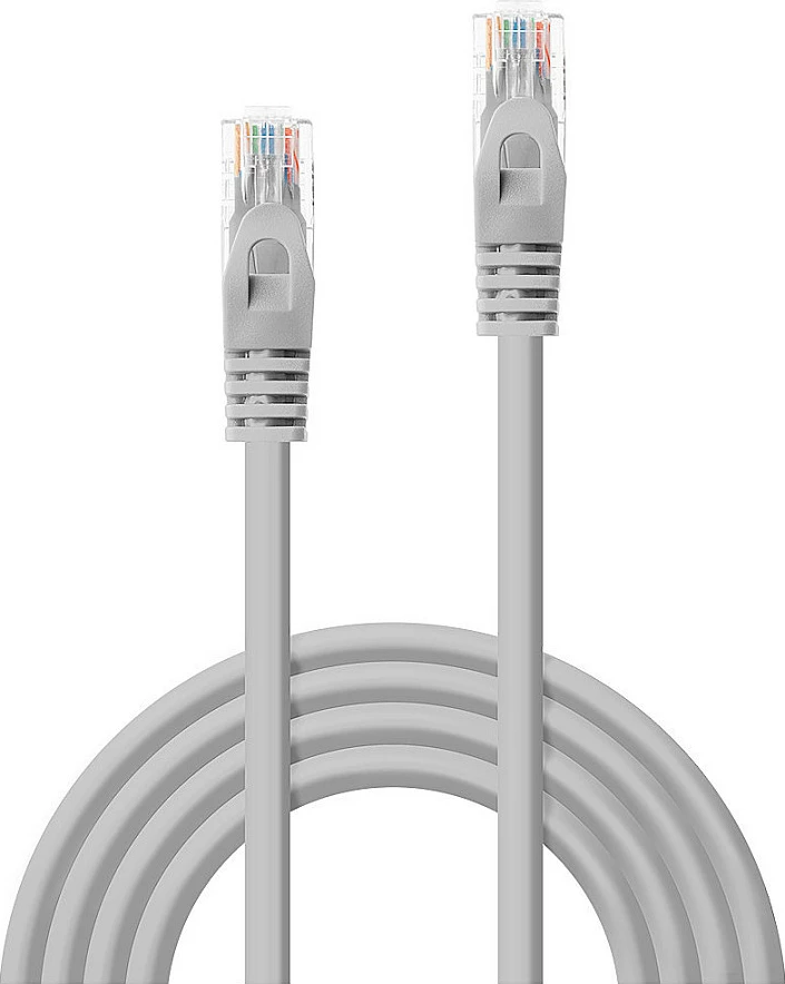 Kabllo rrjeti LINDY Cat5e U/UTP 3m, gri