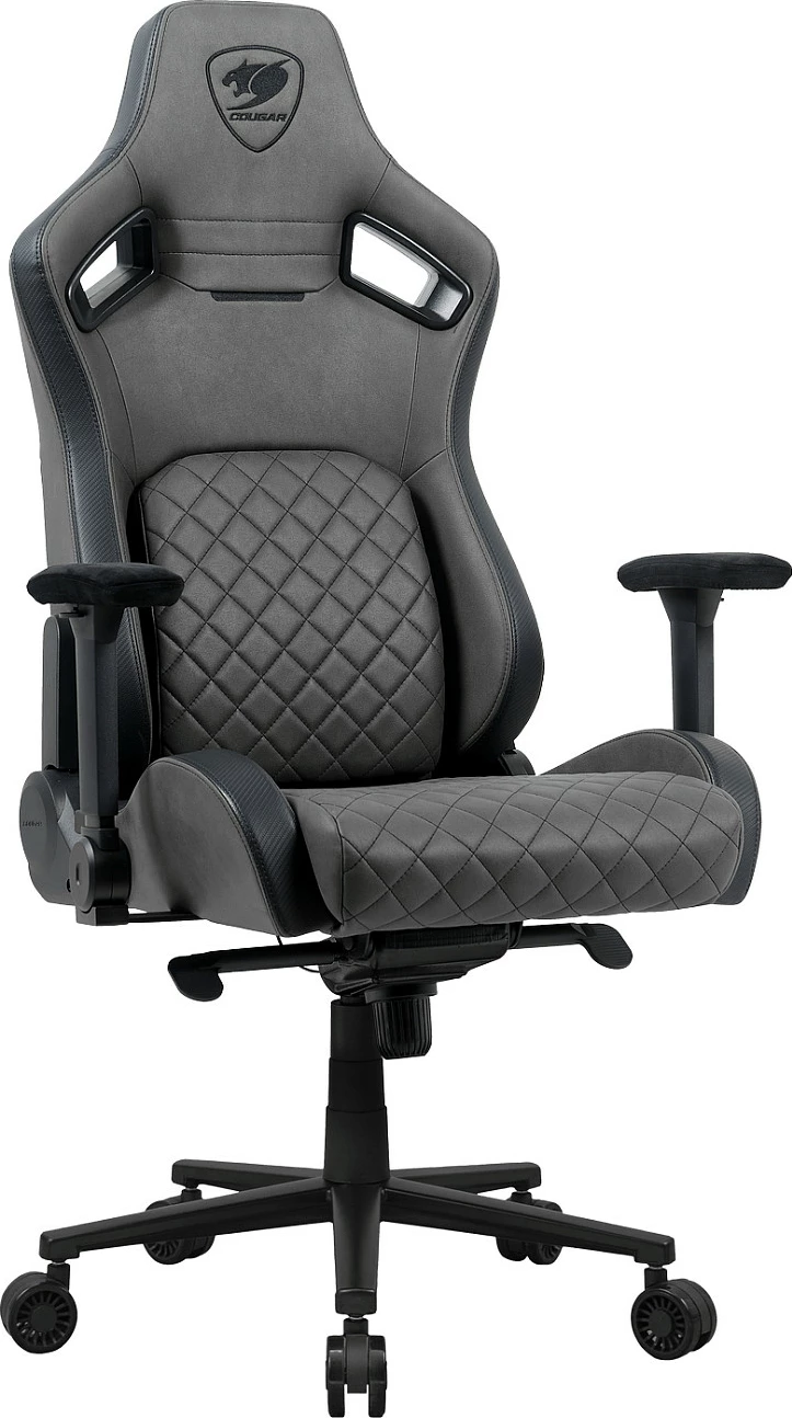 Karrige gaming Cougar Defensor S Jet Gray F, 150 kg, 4D armrests, pëlhurë, gri/zezë