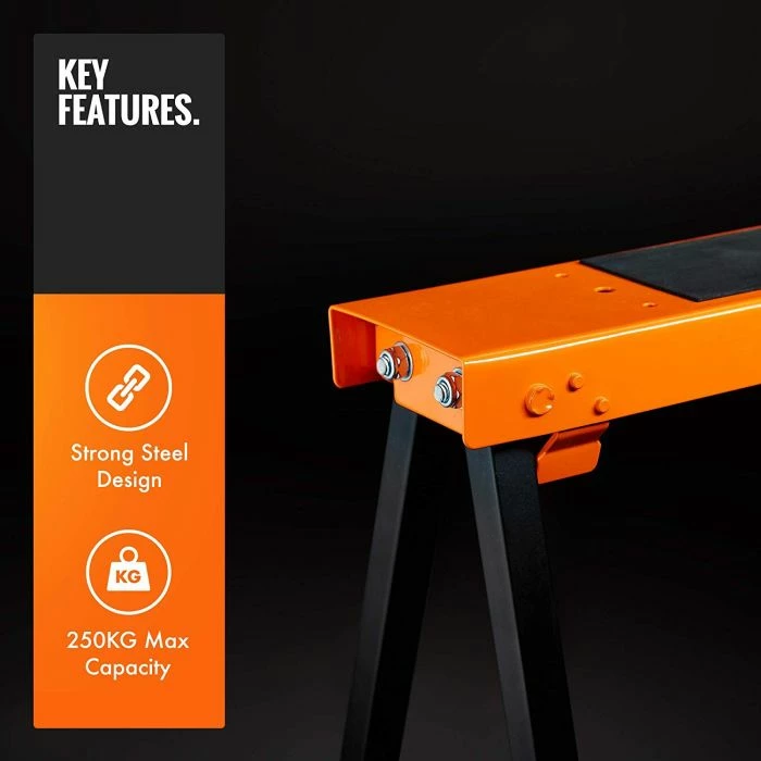 Kavalet pune palosës VONHAUS 3500101, çelik, 99x78x48 cm, set 2 copë, portokalli/zi