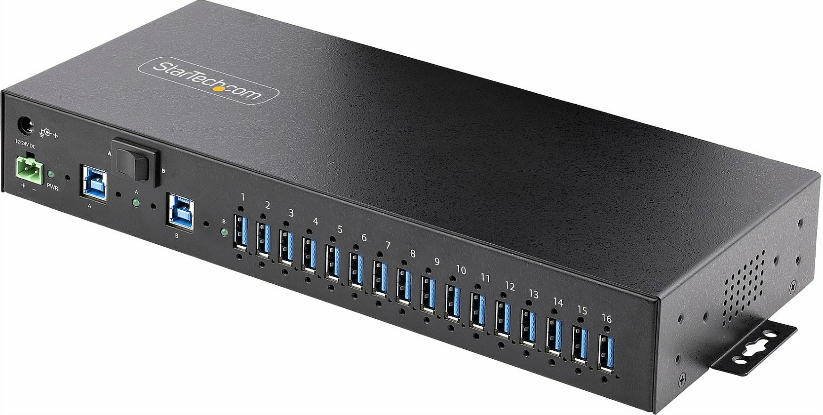 USB Hub StarTech 16-Port Industrial, USB 3.2 Gen 1 5Gbps, dual-host switch, i zi