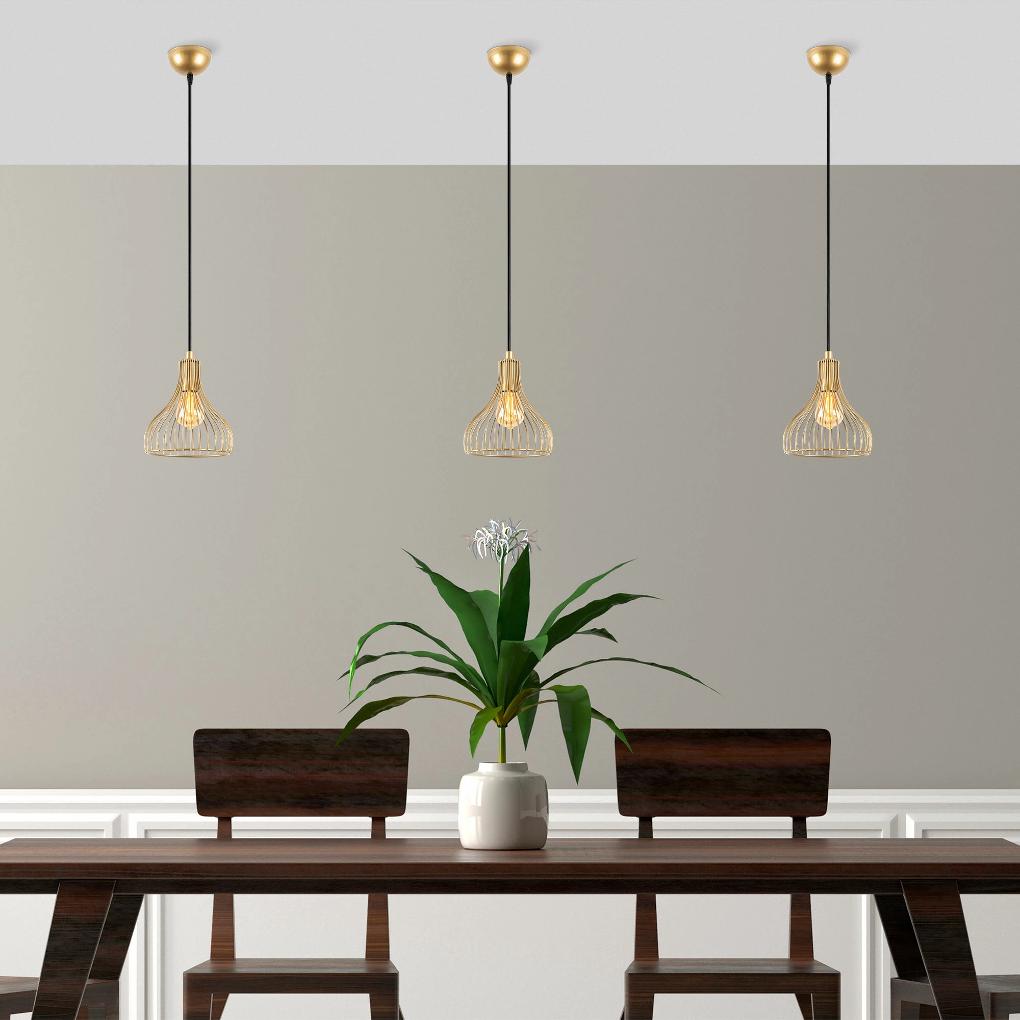 Llambë tavani Opviq, Telyildo - 12165, ngjyrë ari me shkëlqim