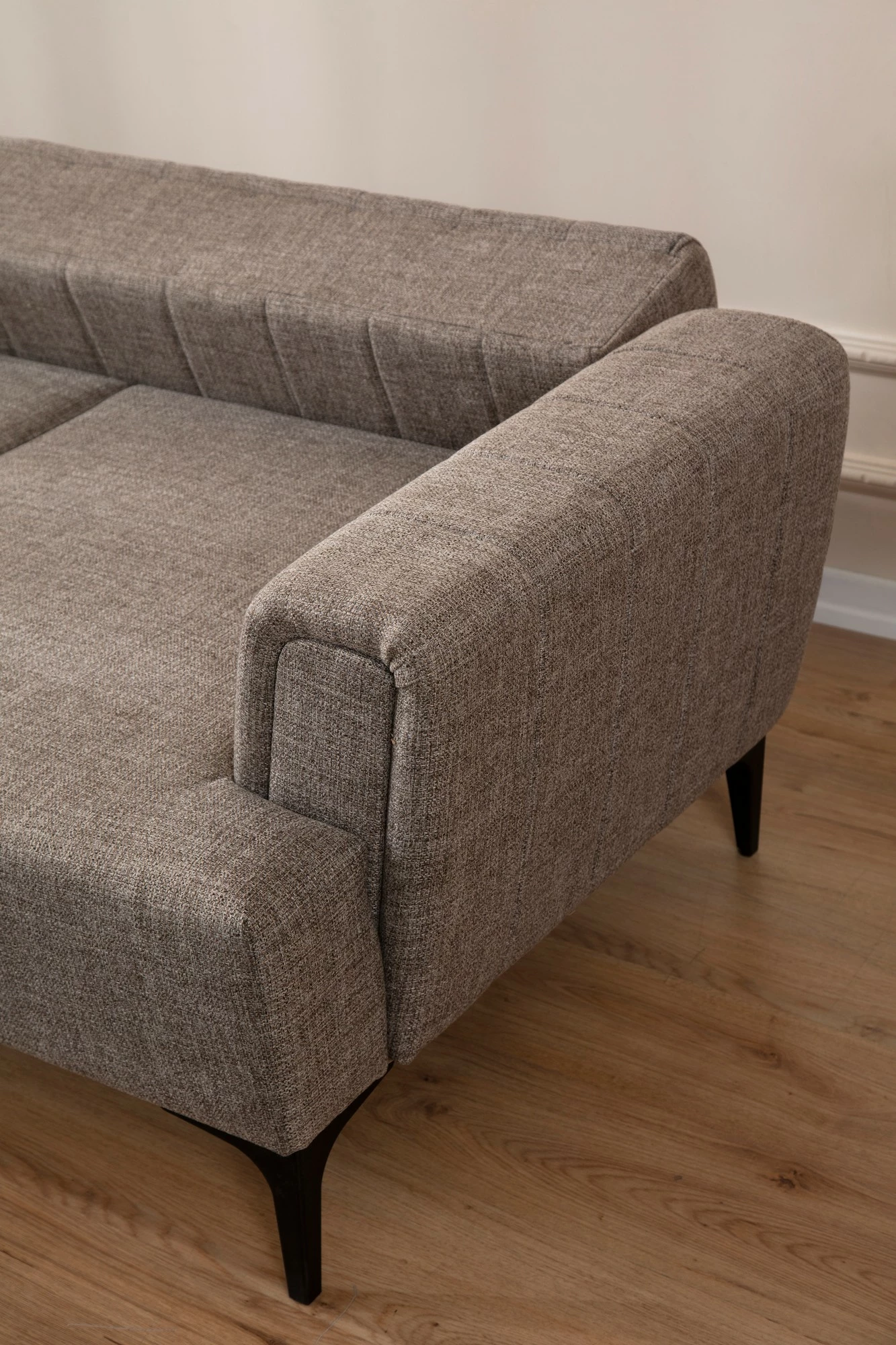 Kënd-sofë krevati Atelier del Sofa, Hamlet majtas, ngjyrë kafe e çelët
