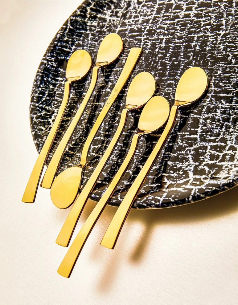 Set lugë çaji (6 copë), ngjyrë ari, Hermia Concept, Zen358