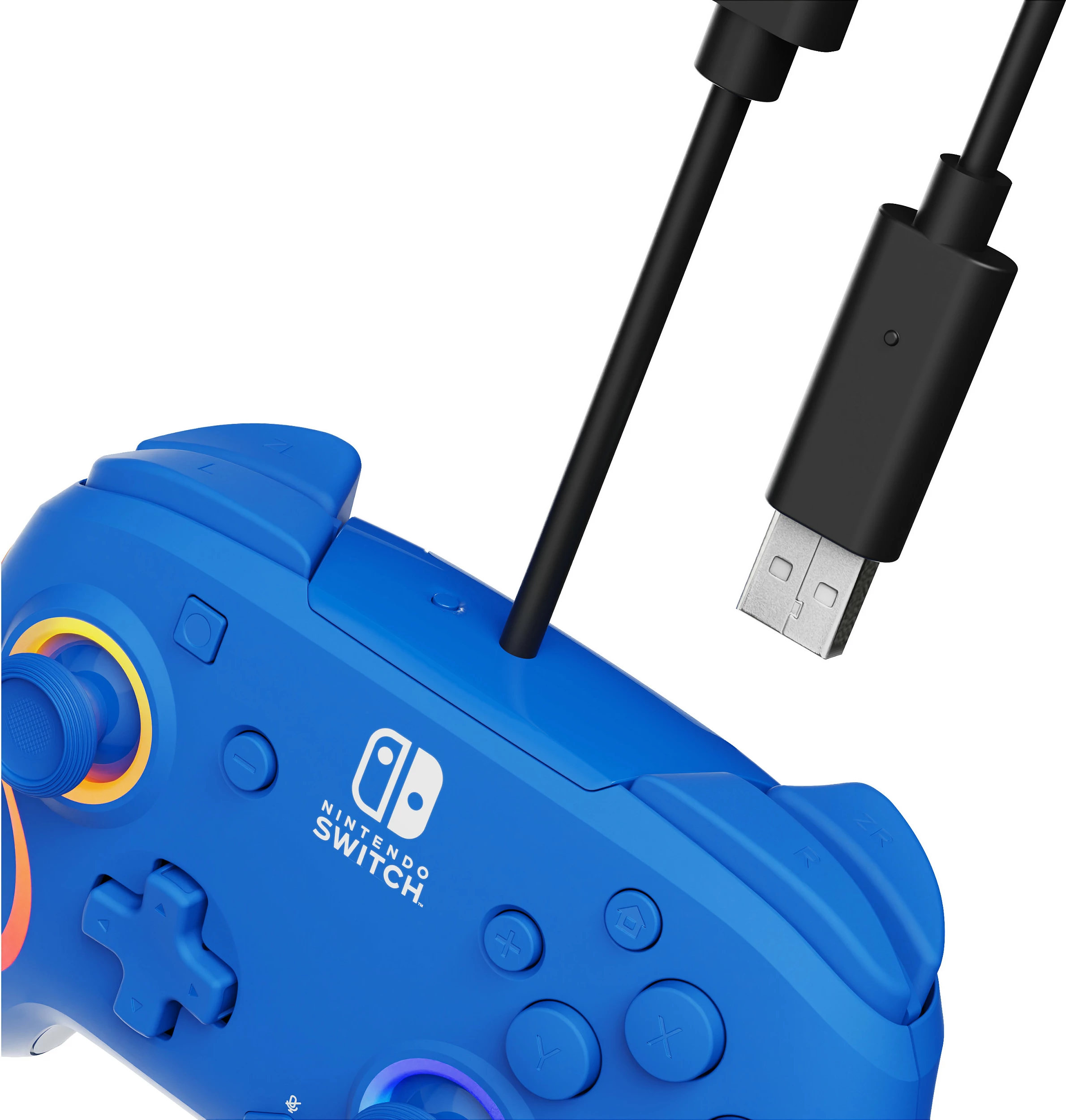 Kontroller PDP Afterglow Wave, për Nintendo Switch/OLED, Wired USB, RGB, blu