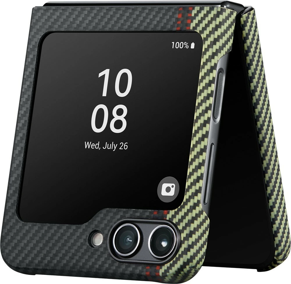 Mbështjellës Pitaka MagEZ Case 3 Overture për Samsung Galaxy Z Flip 5, aramid fiber, MagSafe, 1.05 mm, 22 g, Multicolor