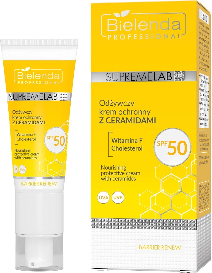 Krem fytyre ushqyes dhe mbrojtës për femra Bielenda Professional SupremeLab Barrier Renew SPF50, 40ml