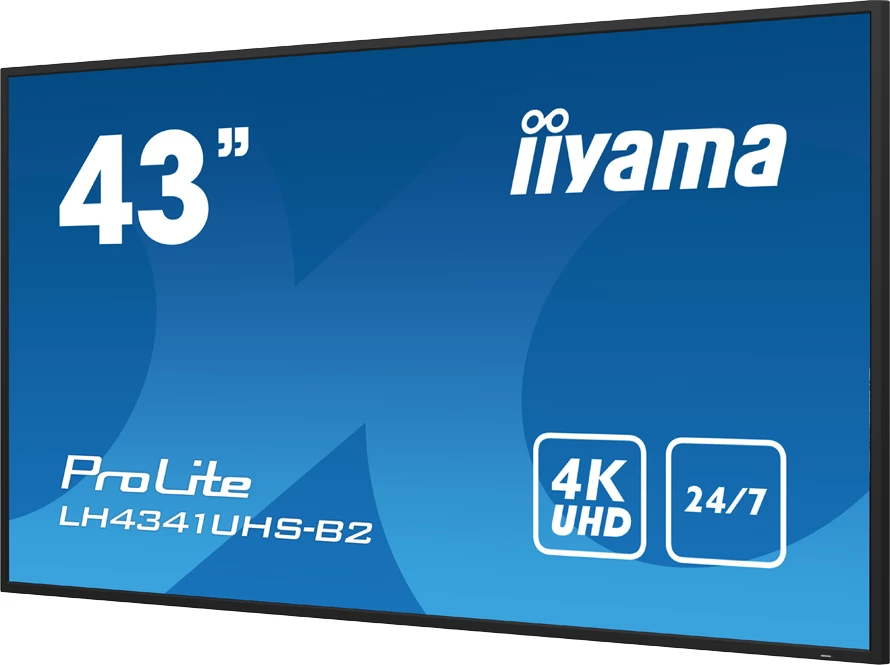 Ekran profesional Digital Signage IIYAMA ProLite LH4341UHS-B2 43\", 4K UHD, 24/7, i zi
