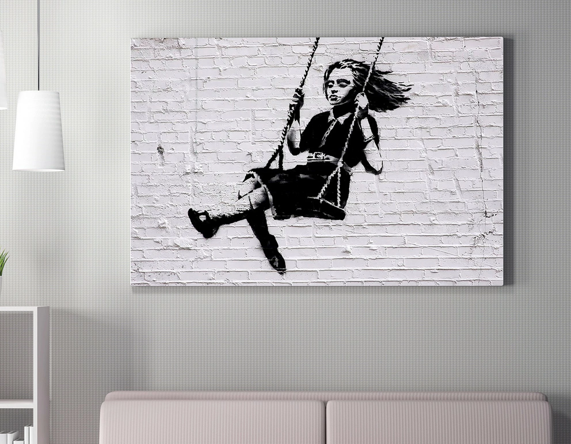 Pikturë dekorative në kanavacë, Banksy, shumëngjyrëshe, WY07, 50x70cm