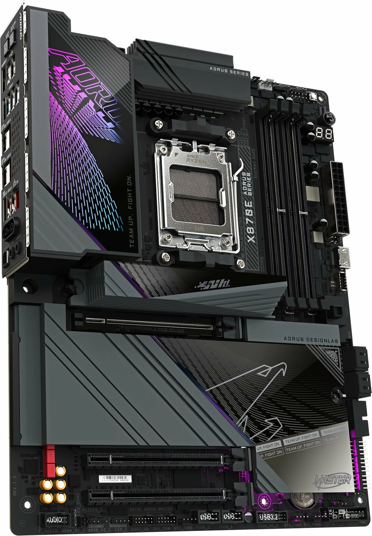 Pllakë amë Gigabyte X870E AORUS MASTER AM5, ATX, DDR5, Wi‑Fi 7, USB4, PCIe 5.0, e zezë