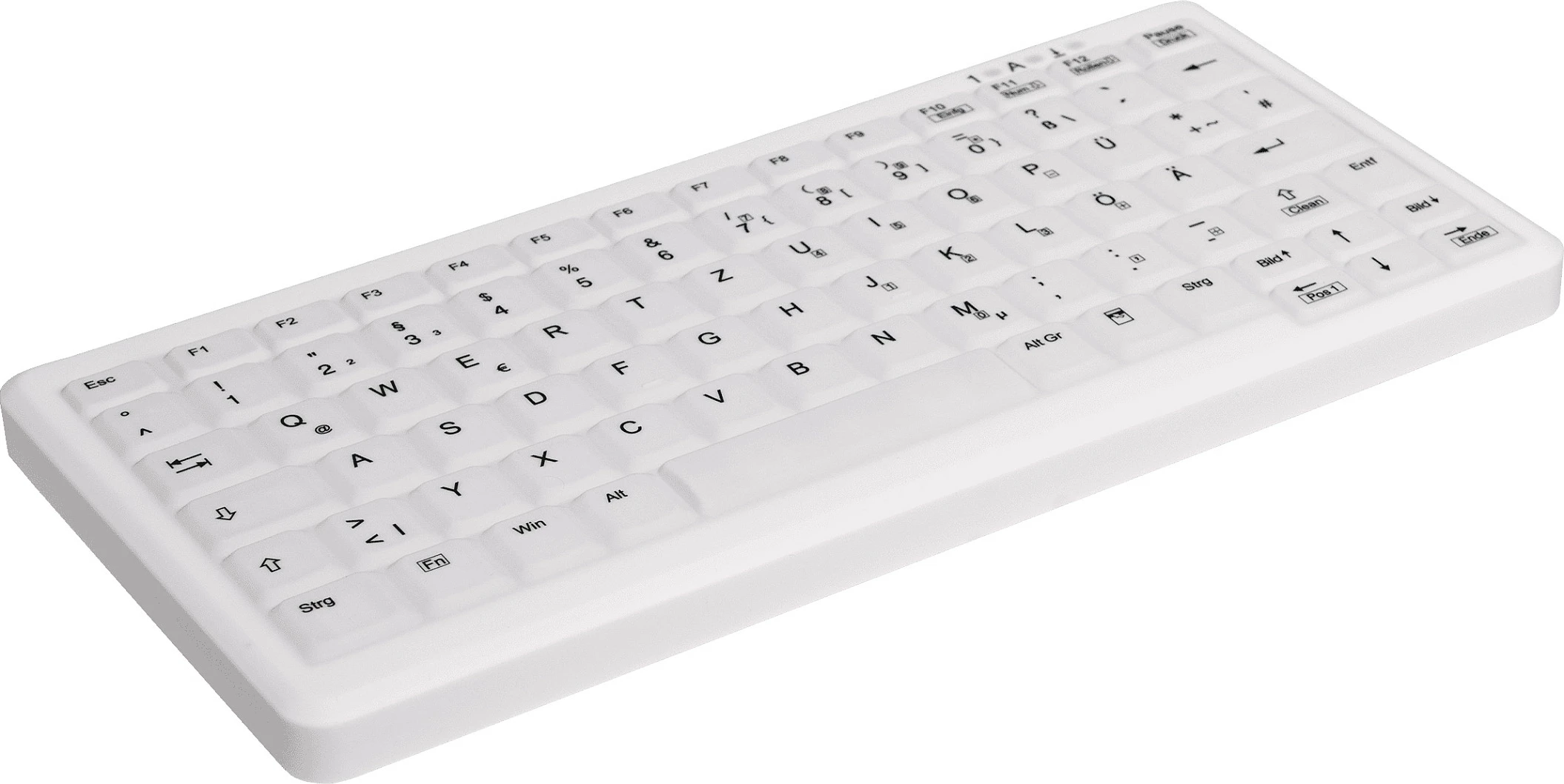 Tastierë Active Key AK-C4110 ClassicClean Medical, USB me kabëll, Mini, QWERTZ (DE), IP68, e bardhë