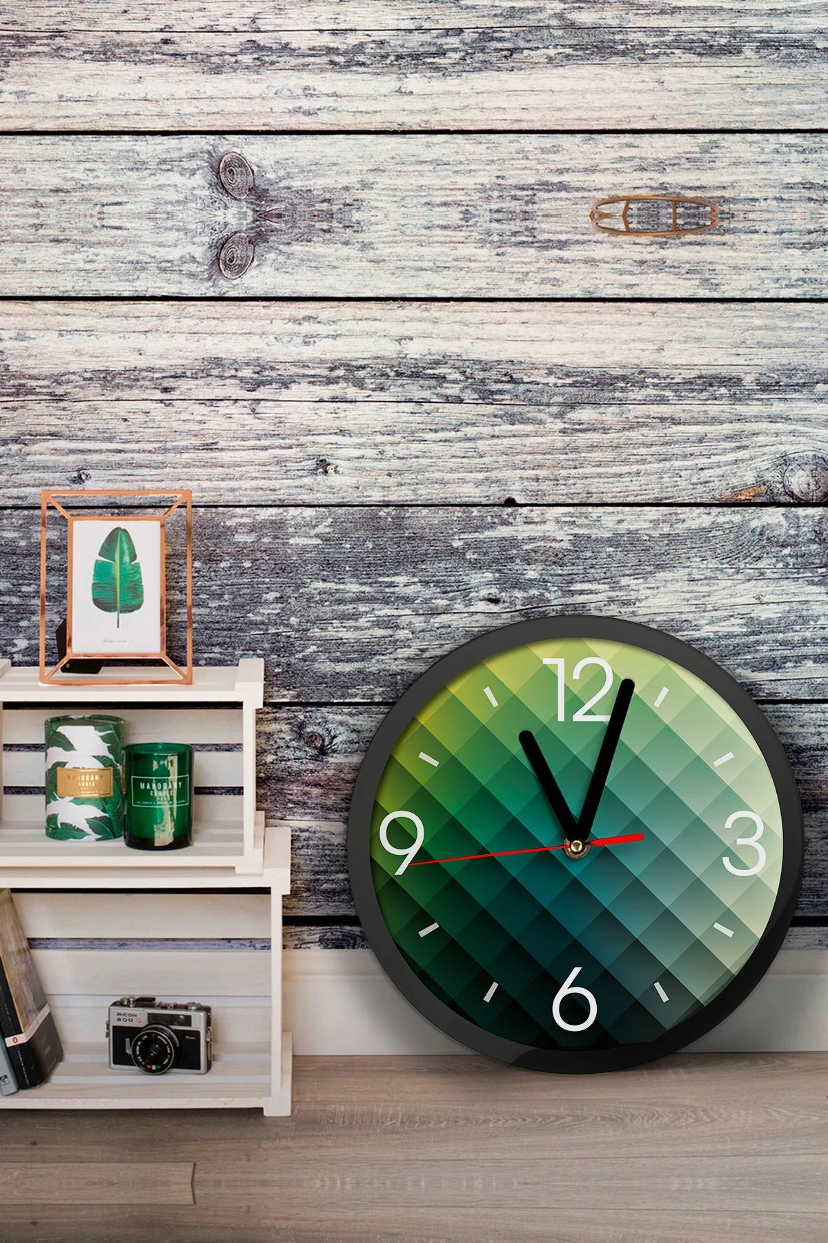 Orë muri dekorative MDF, shumëngjyrëshe, Wallity, Artavessa3Dclock12
