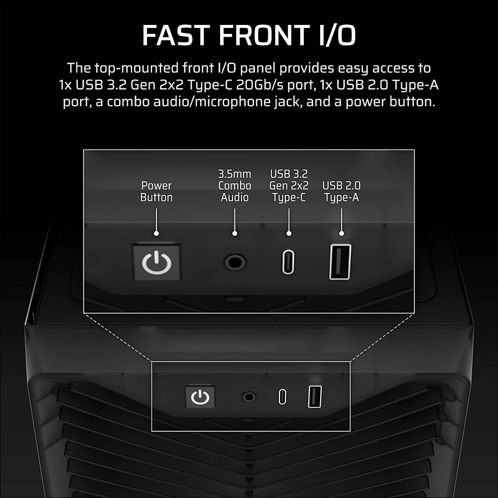 Kasë Corsair 3200D RS Midi Tower, ATX, xham i kalitur, gri