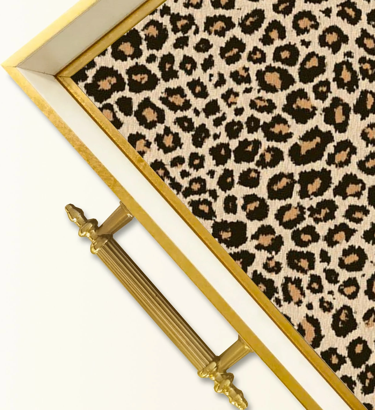 Tabaka dekorative prej qelqi, dizajn leopard, TPB9821