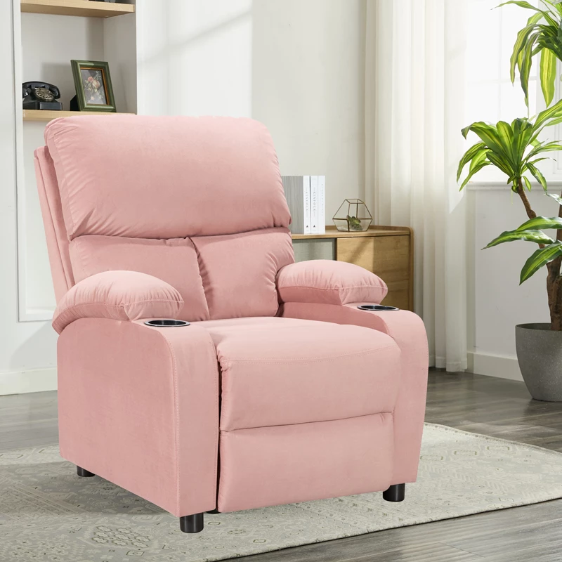 Karrige relaksuese me mbajtëse gotash Gartia kadife ngjyrë mollë e kalbur 79x94x102cm