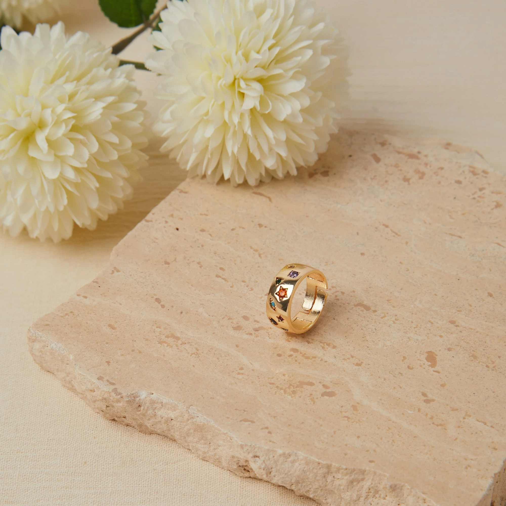 Unazë metalike Elika, ngjyrë ari, ELKYP38031