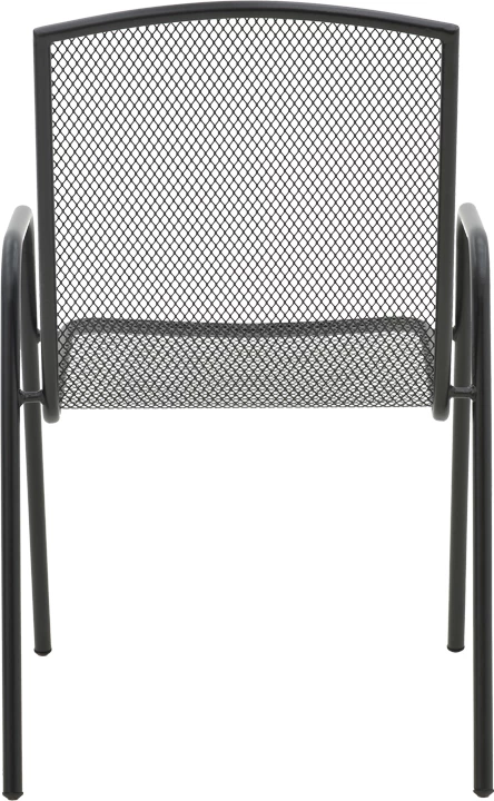 Karrige për kopsht Pomedon e grumbullueshme, metalike, ngjyrë e zezë, 56x64x87cm