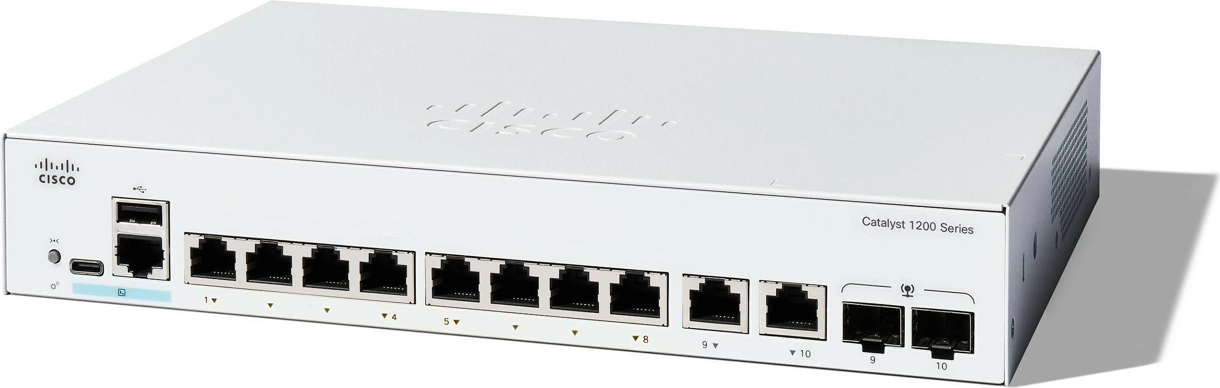 Switch Cisco Catalyst 1200-8T-E-2G, 8 porta GE, Managed, Rack 1U
