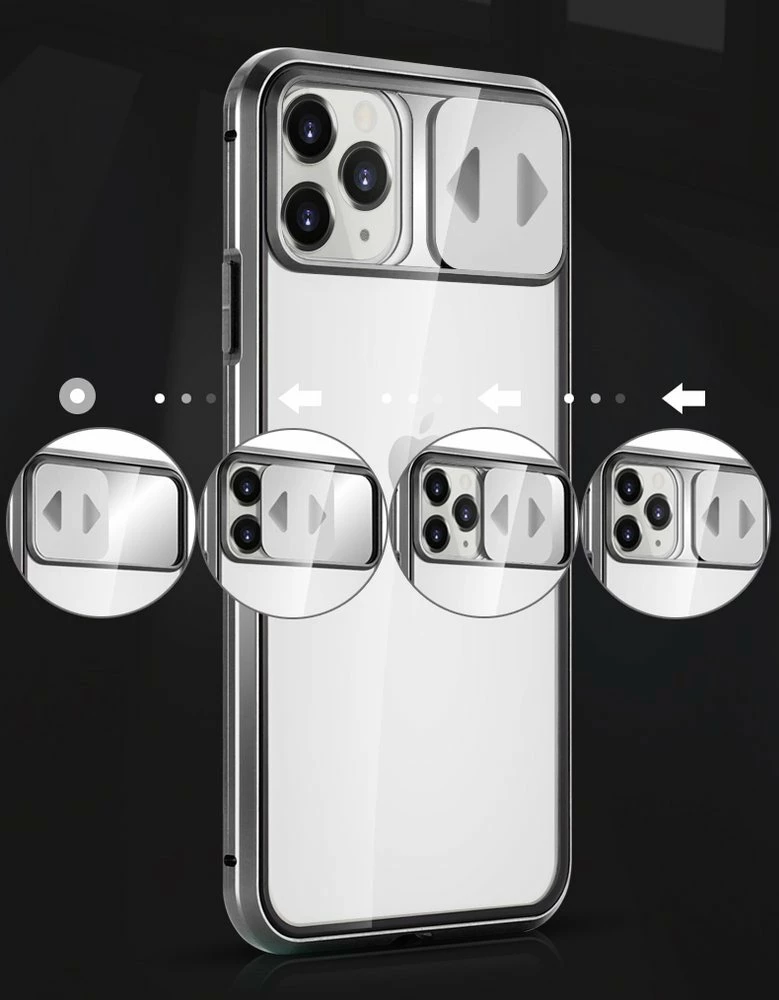 Mbështjellës Wozinsky Magnetic Cam Slider Case për Huawei P40, Full Body Cover, i zi