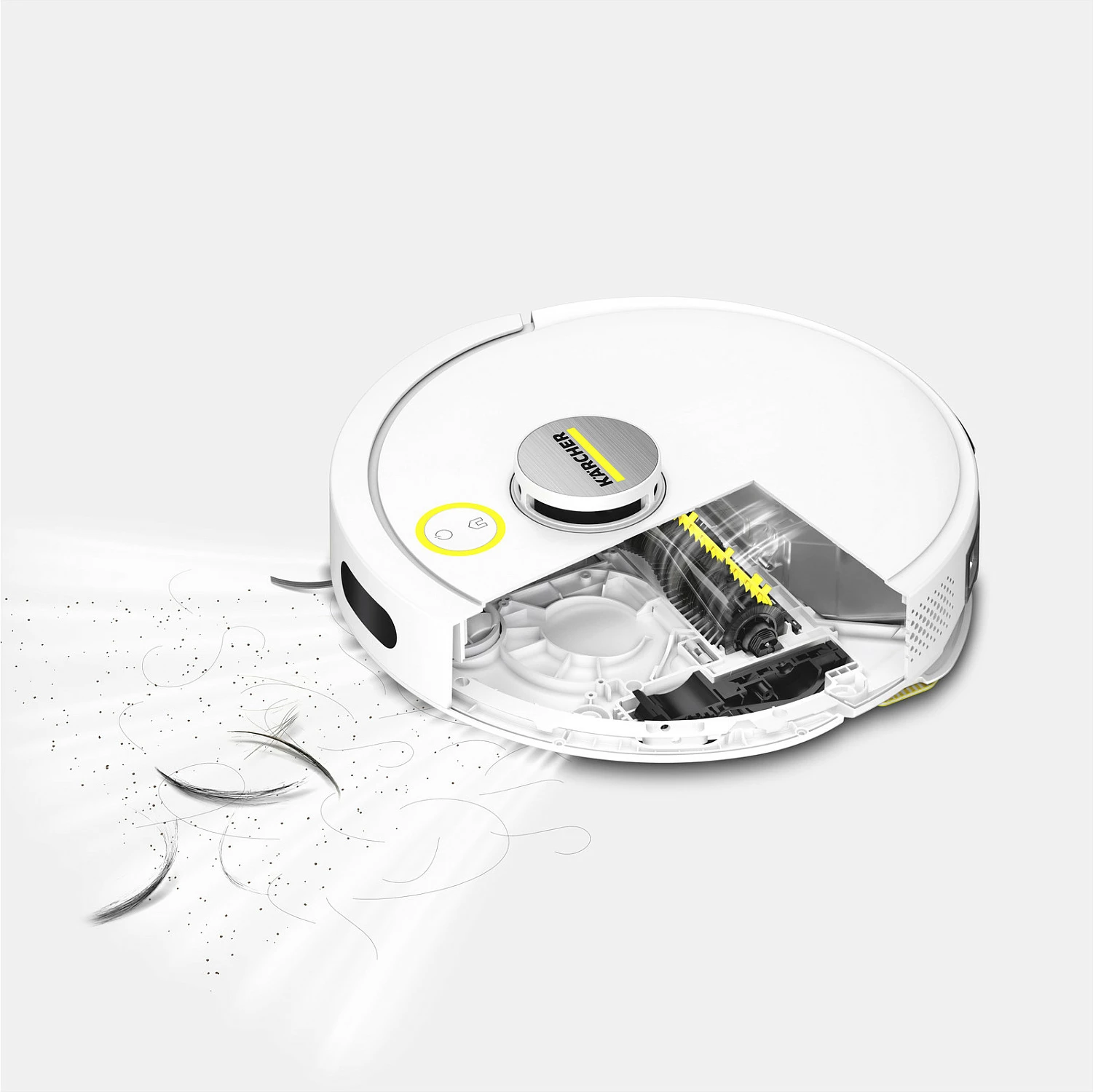 Fshesë robotike Kärcher RVC 3 Comfort, LiDAR, Wi‑Fi, mopim i lagësht, 2600 mAh, e bardhë