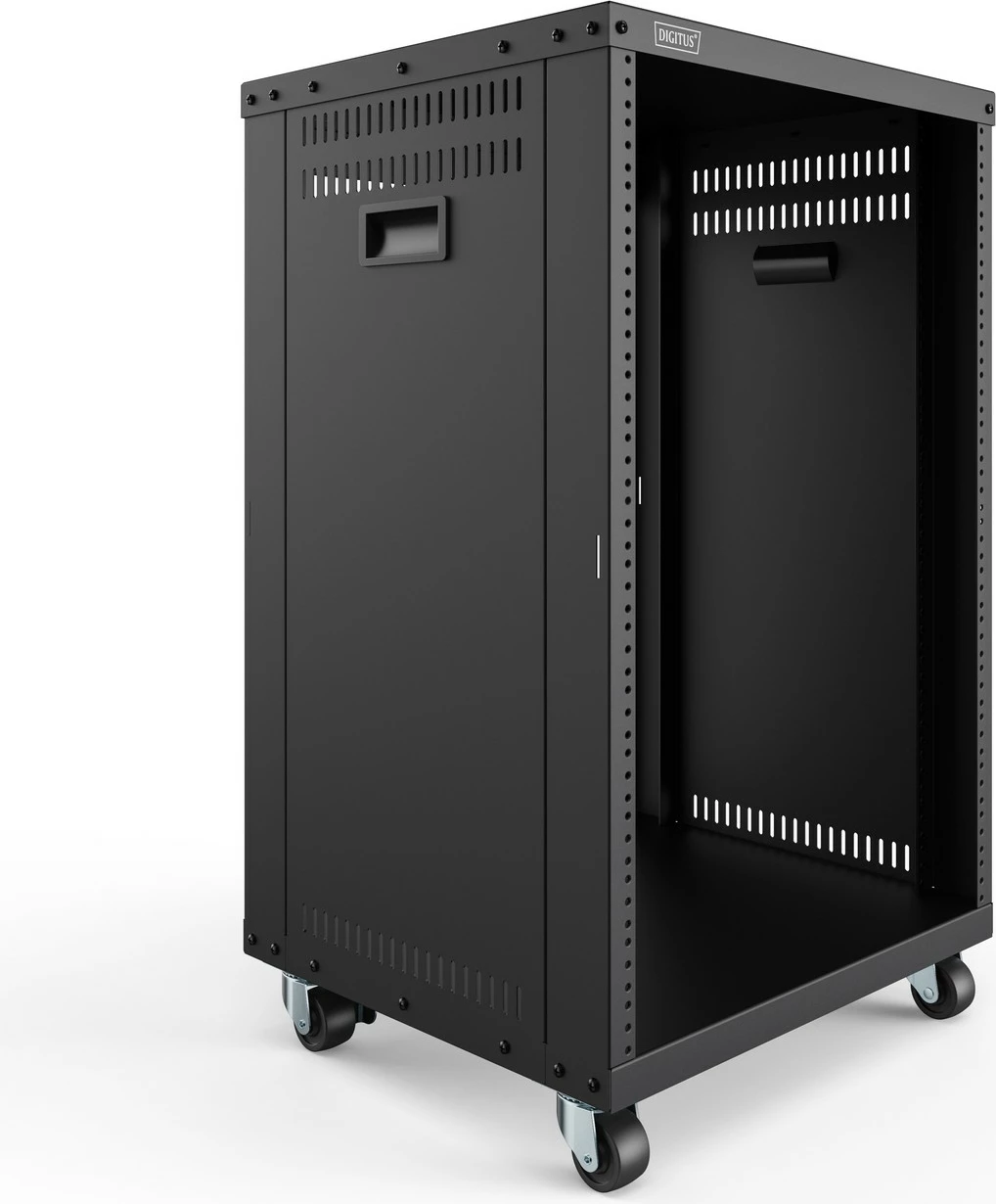 Kasë rrjeti Digitus 19 inç, 16HE, me rrota, e zezë