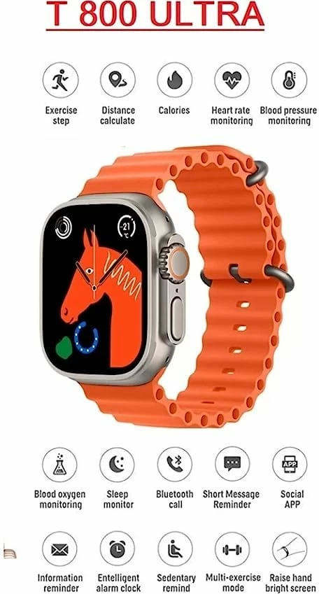 Orë e mençur T800 ULTRA, e portokalltë