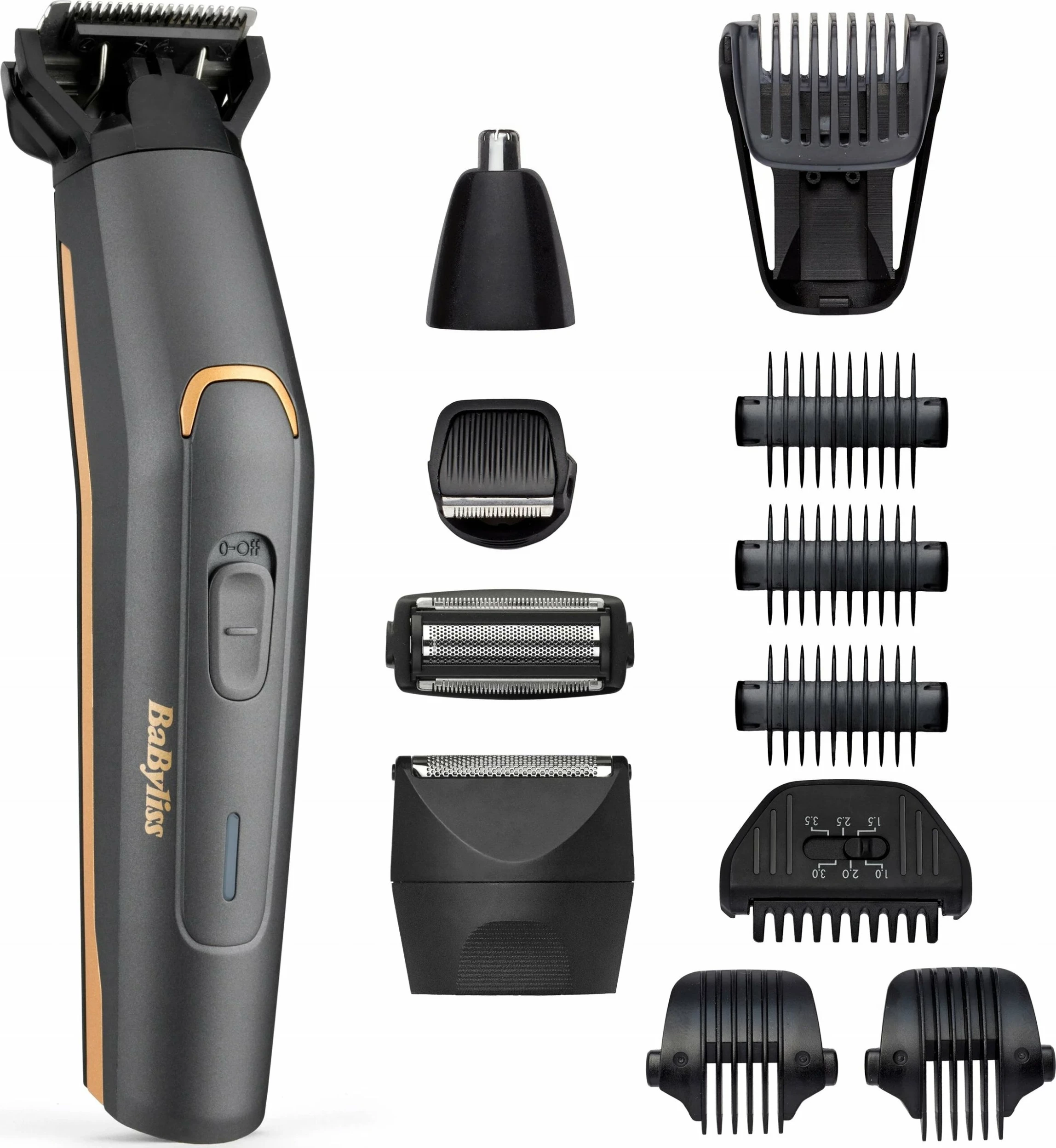 Trymer multifunksional BaByliss MT987E 12n1, 70 min, i papërshkueshëm nga uji, Graphite