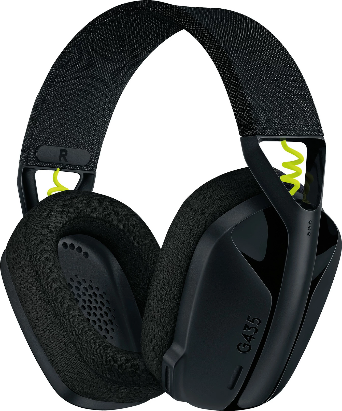 Kufje gaming Logitech G435 LIGHTSPEED, pa tela, e zezë dhe e verdhë neon