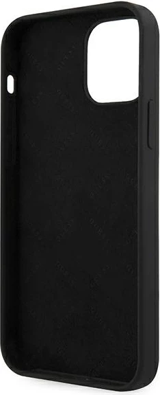 Mbështjellës Guess GUHCP12SLSVSBW për iPhone 12 mini 5.4", silikon, zi/bardhë