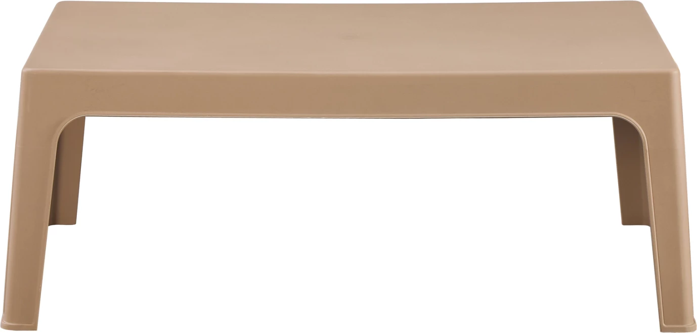 Tavolinë e ulët drejtkëndëshe SLEEK, polipropilen, ngjyrë kapuçino, FH6367.03, 99x59.5x39.5cm