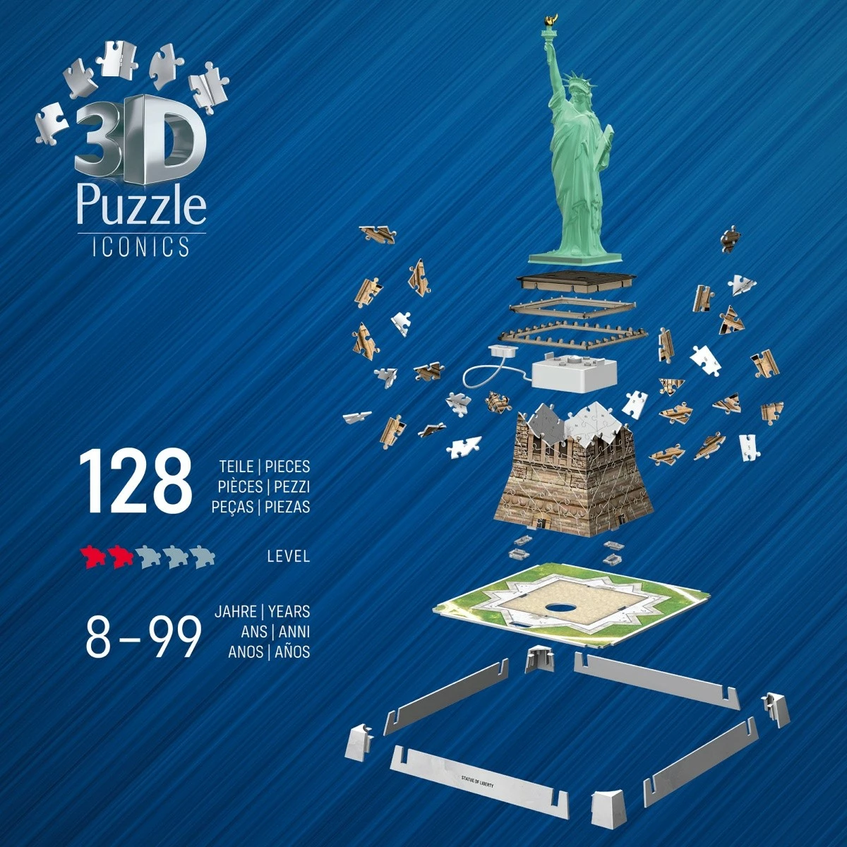 Puzzle 3D Ravensburger Statue of Liberty, 128 pjesë, plastik