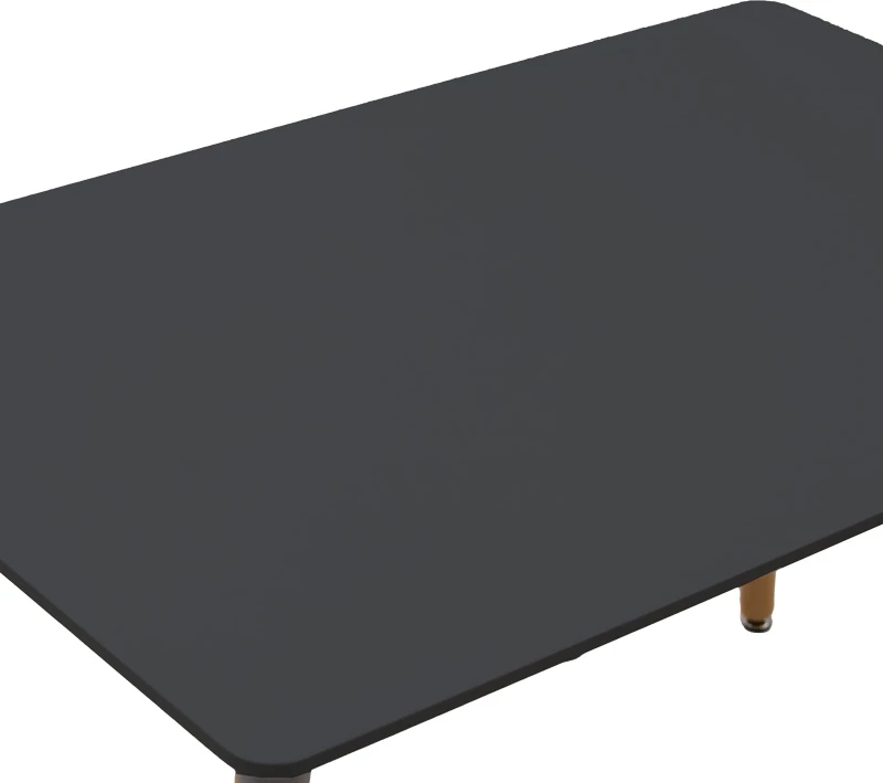 Set tavoline me karrige për ngrënie, Natali-Bella, MDF i zi, ngjyrë natyrale, 120x80x76cm, 5 copë