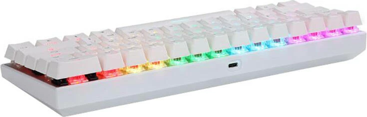 Tastierë mekanike wireless Motospeed SK62, 61 taste, RGB, blue switch, e bardhë