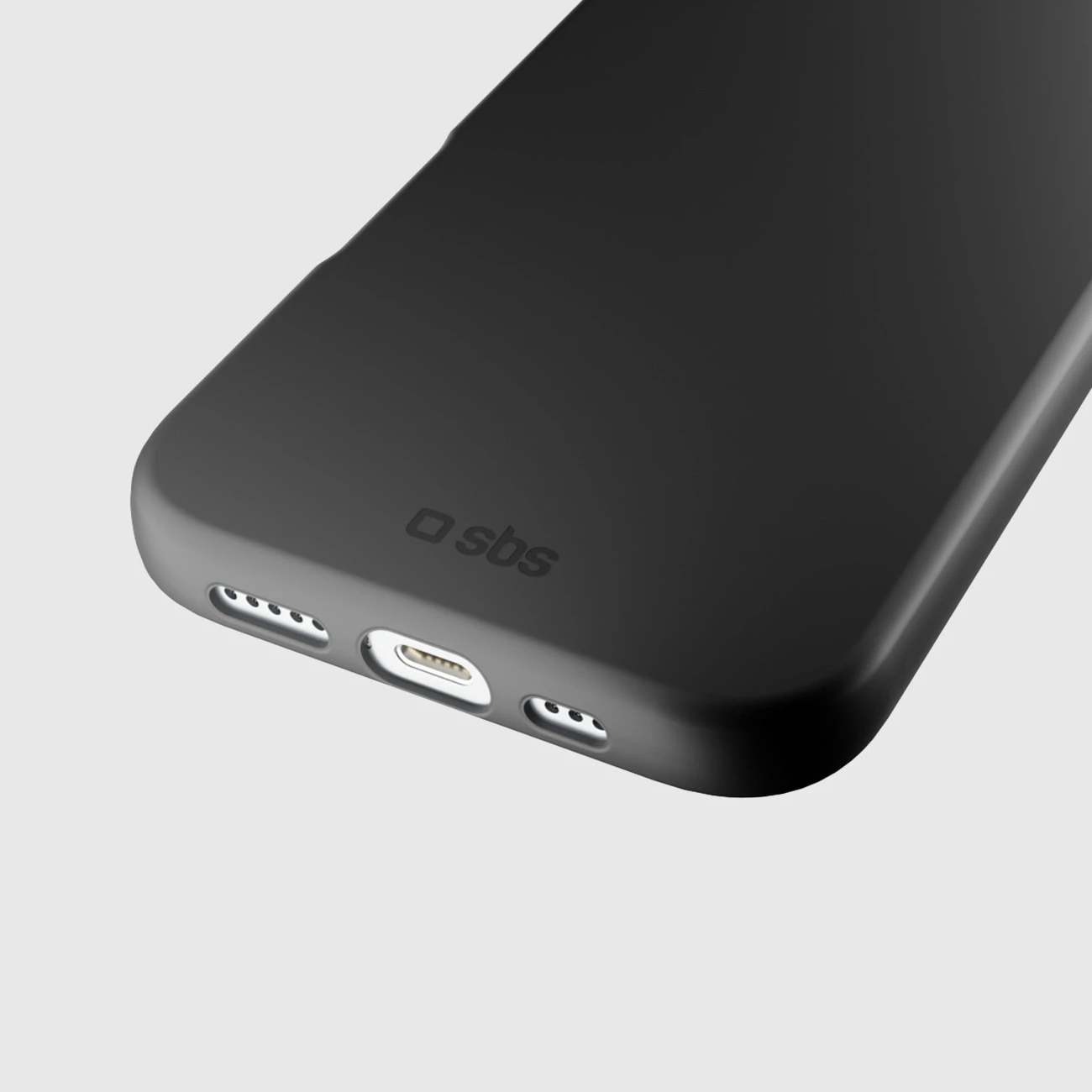 Mbështjellës SBS Instinct për iPhone 16 Plus, TPU me mikrofibër, i zi, në kuti