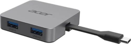 Dongle 4-në-1 Acer, HP.DSCAB.014, USB Type-C, 2x HDMI, 2x USB 3.2, Argjendtë