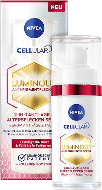 Serum anti-moshë për fytyrë Nivea Cellular Luminous 630 për femra, 30ml