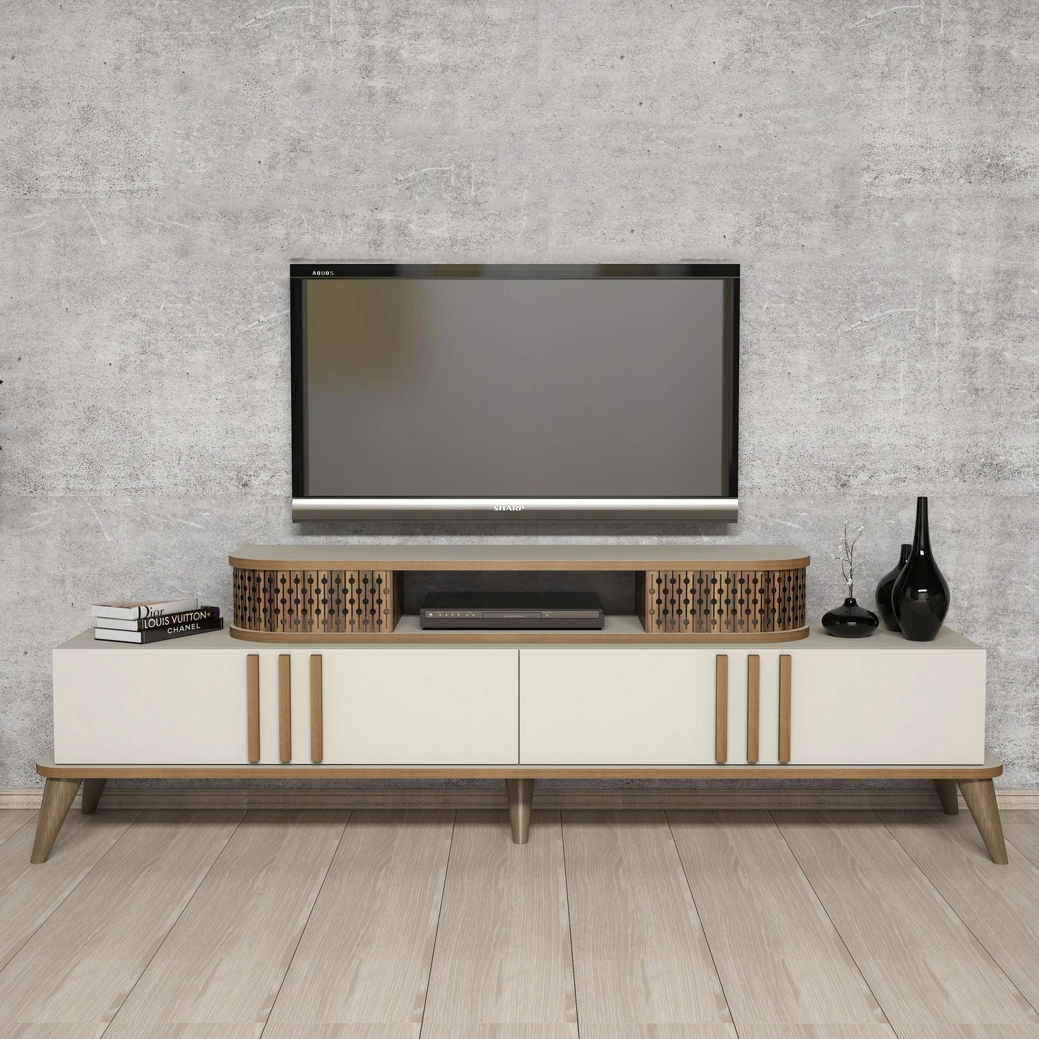 Komodë TV Skye Decor, Eylul, krem