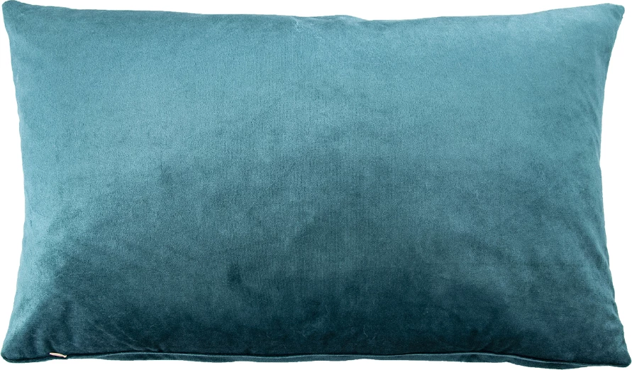 Jastëk dekorativ Plisse, kadife, ngjyrë petrol, 40x60cm