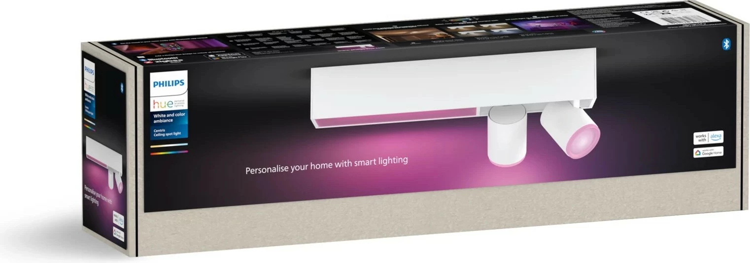 Dritë tavani Philips Hue Centris 2-spot, Smart, Bluetooth, LED, Metal, Bardhë