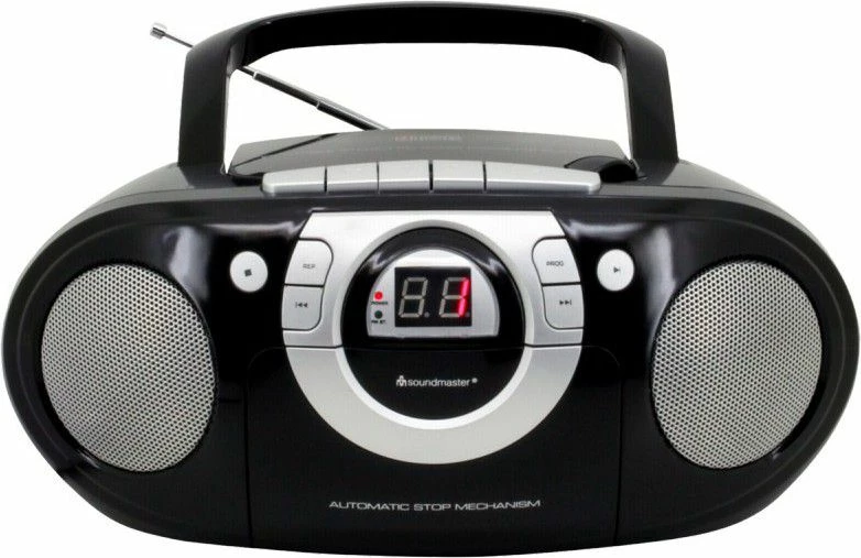Radio portative Soundmaster SCD5100SW, CD/kasetë, AUX, 14 W, e zezë