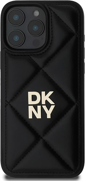 Mbështjellës DKNY Quilted Stack Logo për iPhone 16 Pro Max, i zi