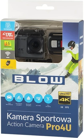 Kamerë sportive Blow, 2 ", 4K Ultra, 16 MP,  e hirtë